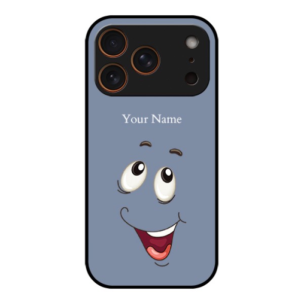 Apple iPhone 17 Pro Custom Glass Phone Case - Laughing Cartoon Face Design Apple iPhone 17 Pro Custom Glass Phone Case - Laughing Cartoon Face Design