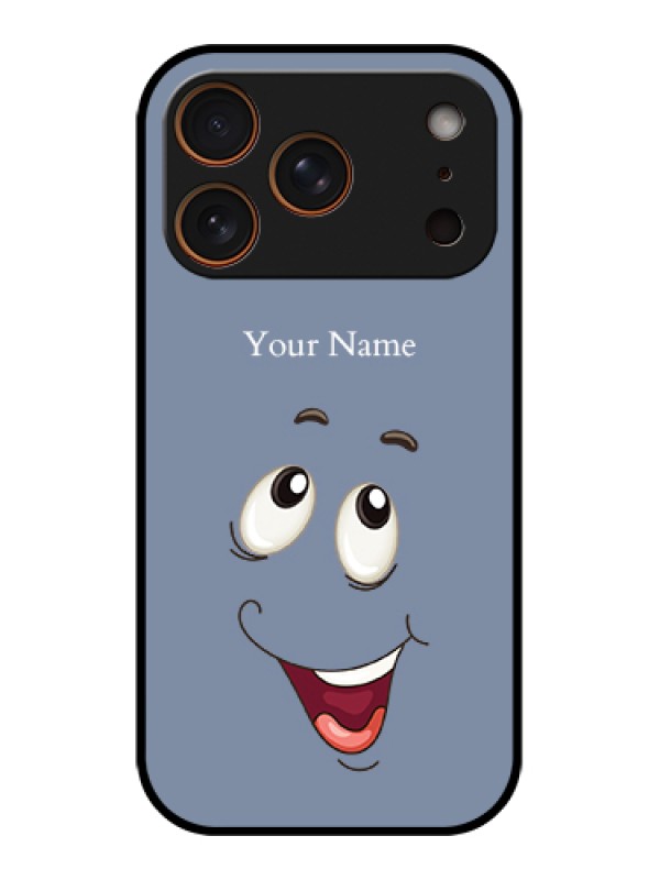 Custom Apple iPhone 17 Pro Custom Glass Phone Case - Laughing Cartoon Face Design