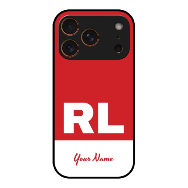 Apple iPhone 17 Pro Custom Glass Phone Case - Dual Tone Custom Text Design Apple iPhone 17 Pro Custom Glass Phone Case - Dual Tone Custom Text Design