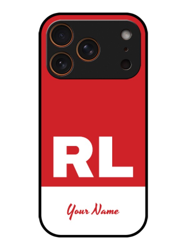 Custom Apple iPhone 17 Pro Custom Glass Phone Case - Dual Tone Custom Text Design