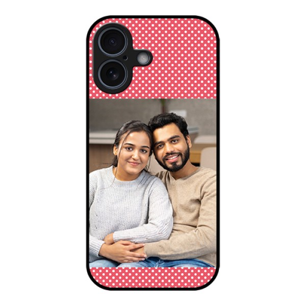 Apple iPhone 17 Custom Glass Phone Case - White Dotted Design Apple iPhone 17 Custom Glass Phone Case - White Dotted Design