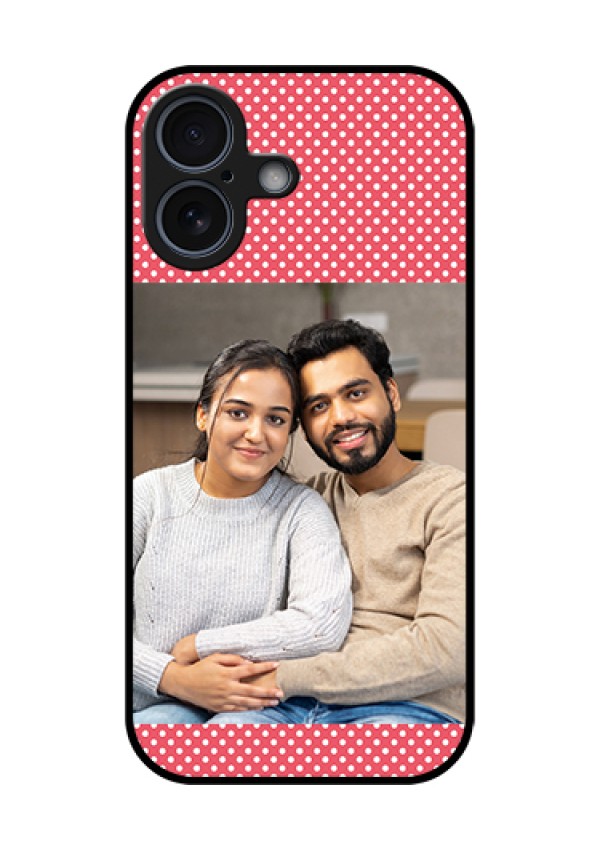 Apple iPhone 17 Custom Glass Phone Case - White Dotted Design