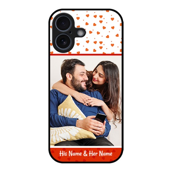 Apple iPhone 17 Custom Glass Phone Case - Orange Love Symbol Design