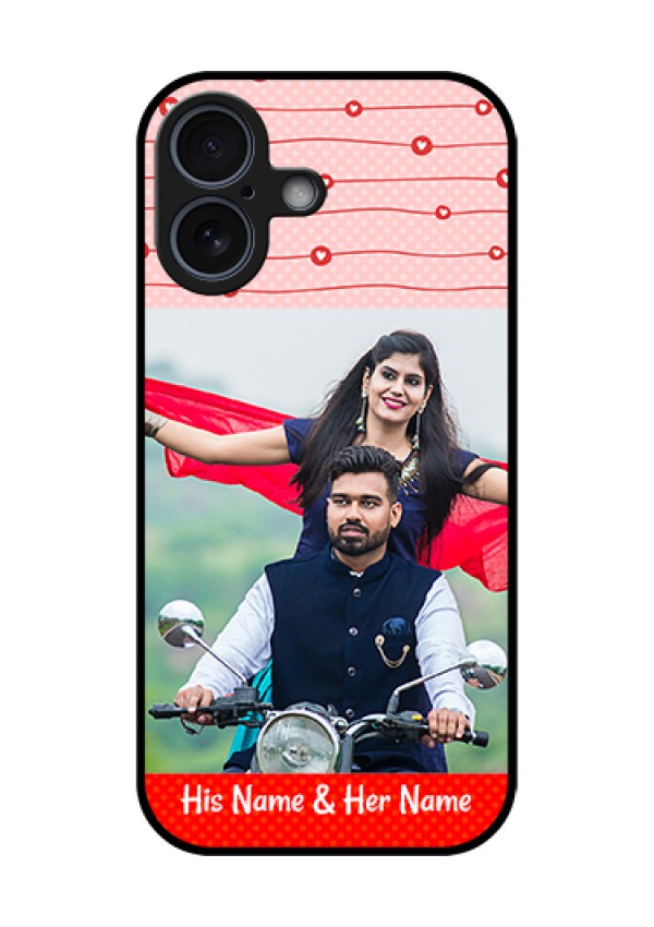 Apple iPhone 17 Custom Glass Phone Case - Red Pattern Case Design