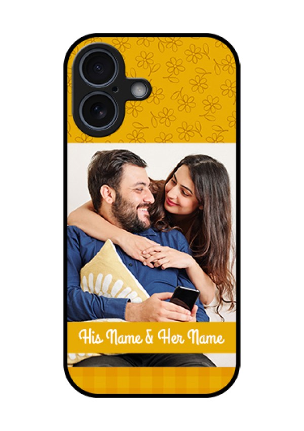 Apple iPhone 17 Custom Glass Phone Case - Yellow Floral Design