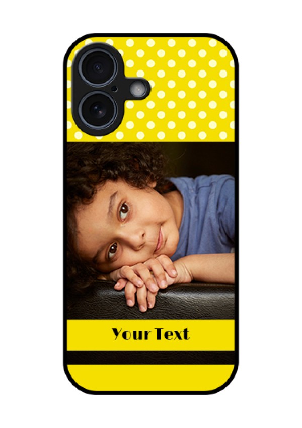 Apple iPhone 17 Custom Glass Phone Case - Bright Yellow Case Design