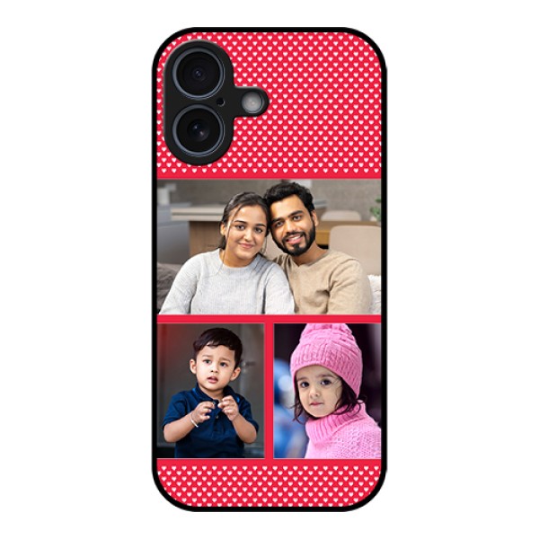 Apple iPhone 17 Custom Glass Phone Case - Bulk Photo Upload Design Apple iPhone 17 Custom Glass Phone Case - Bulk Photo Upload Design