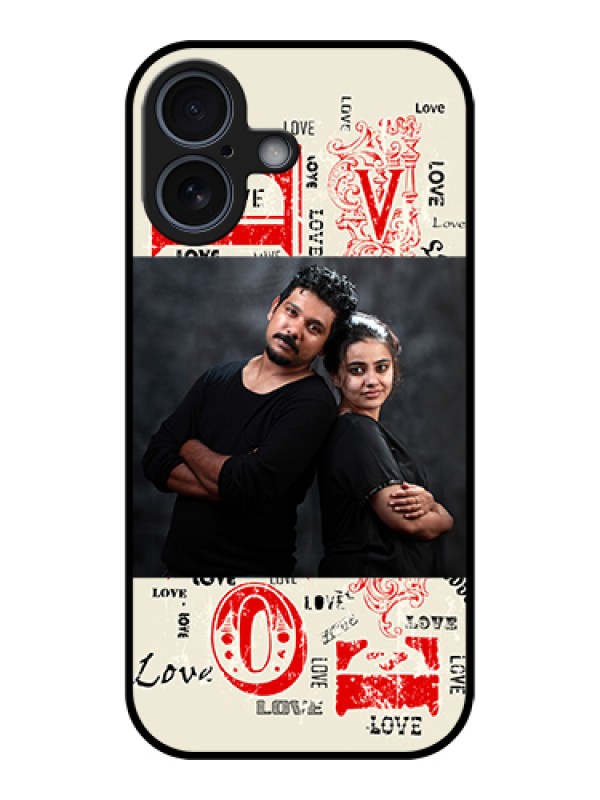 Custom Apple iPhone 17 Custom Glass Phone Case - Trendy Love Design Case