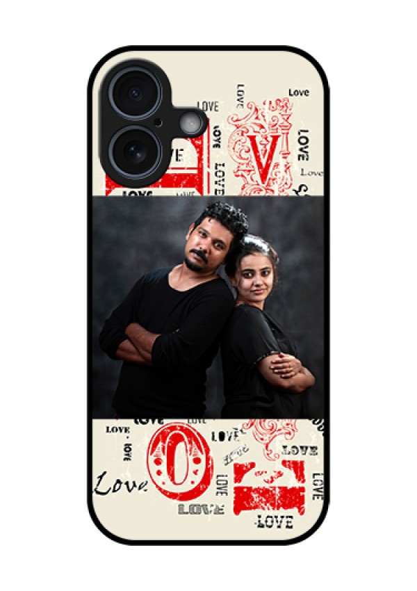 Apple iPhone 17 Custom Glass Phone Case - Trendy Love Design Case