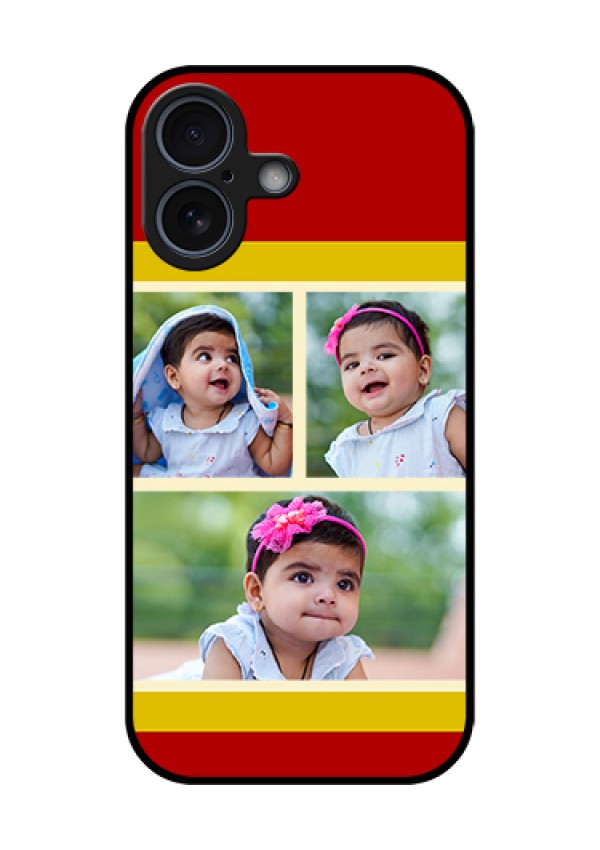 Apple iPhone 17 Custom Glass Phone Case - Multiple Pic Upload Design