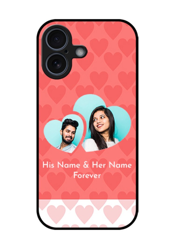 Apple iPhone 17 Custom Glass Phone Case - Couple Pic Upload Design