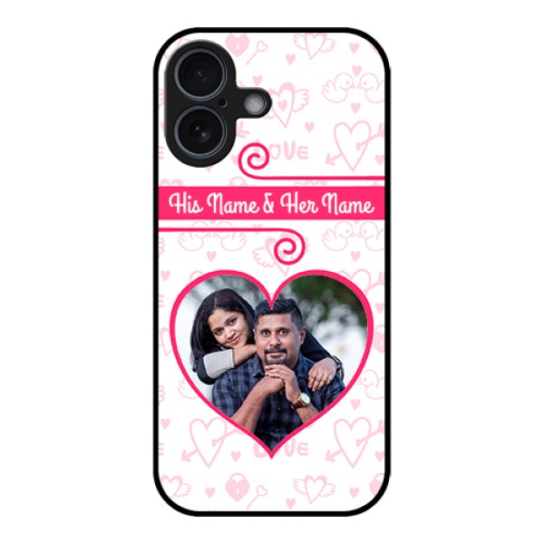 Apple iPhone 17 Custom Glass Phone Case - Heart Shape Love Design