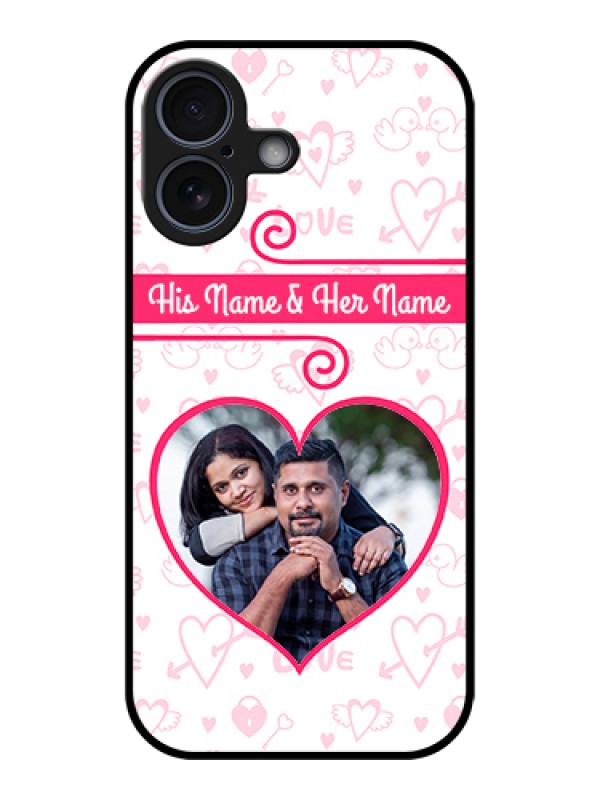 Custom Apple iPhone 17 Custom Glass Phone Case - Heart Shape Love Design