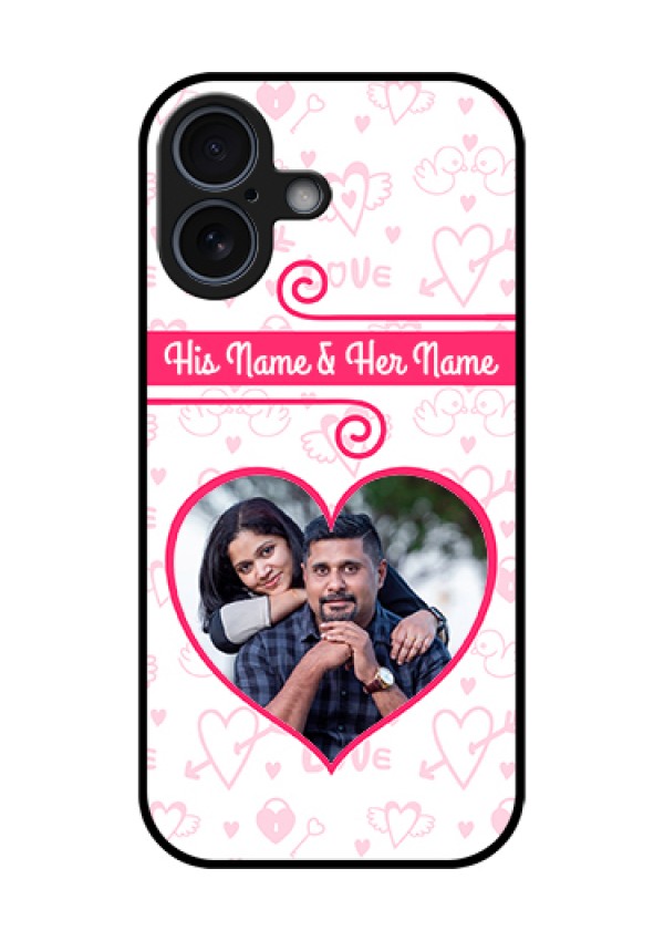 Apple iPhone 17 Custom Glass Phone Case - Heart Shape Love Design