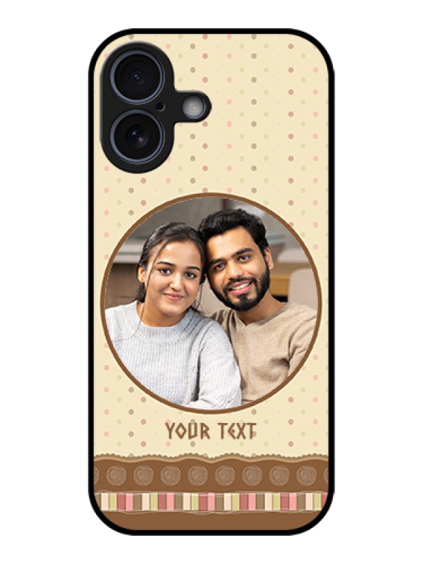 Custom Apple iPhone 17 Custom Glass Phone Case - Brown Dotted Mobile Case Design