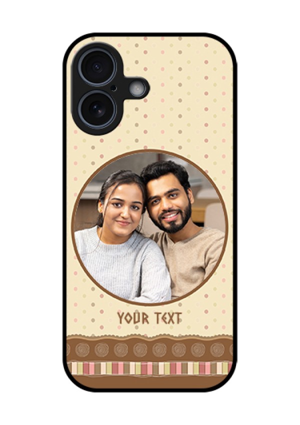 Apple iPhone 17 Custom Glass Phone Case - Brown Dotted Mobile Case Design