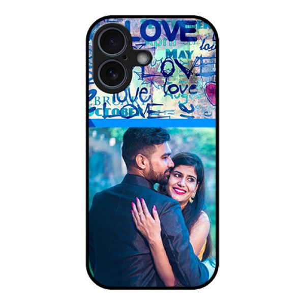 Apple iPhone 17 Custom Glass Phone Case - Colorful Love Design Apple iPhone 17 Custom Glass Phone Case - Colorful Love Design