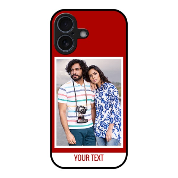Apple iPhone 17 Custom Glass Phone Case - Red Color Design