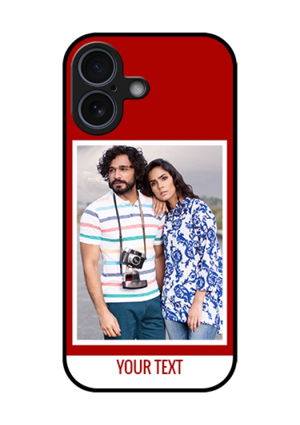 Apple iPhone 17 Custom Glass Phone Case - Red Color Design