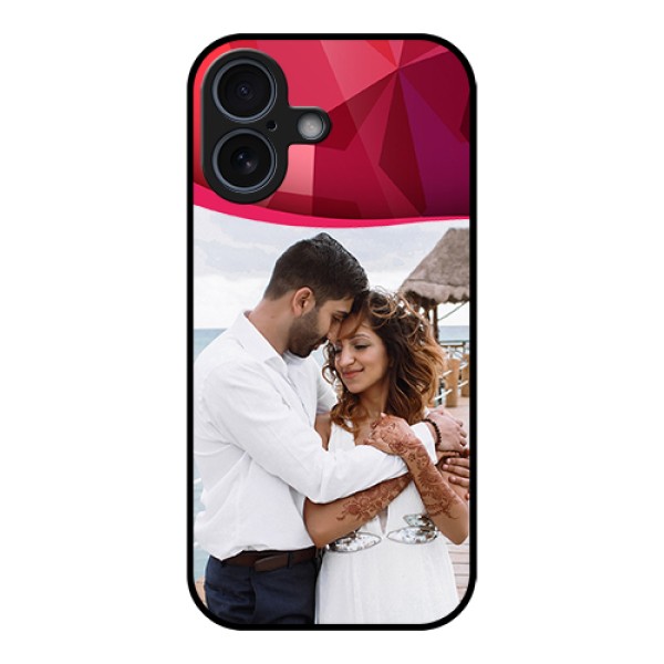Apple iPhone 17 Custom Glass Phone Case - Red Abstract Design Apple iPhone 17 Custom Glass Phone Case - Red Abstract Design