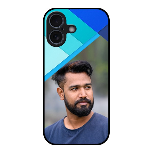 Apple iPhone 17 Custom Glass Phone Case - Blue Pattern Design