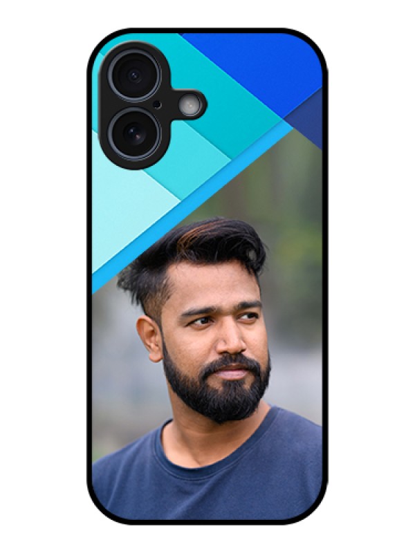 Custom Apple iPhone 17 Custom Glass Phone Case - Blue Pattern Design