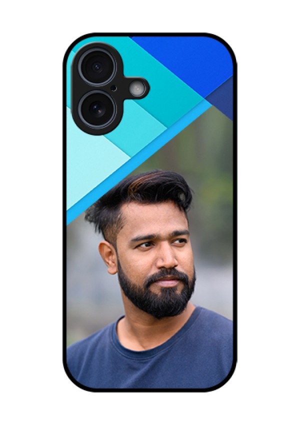 Apple iPhone 17 Custom Glass Phone Case - Blue Pattern Design