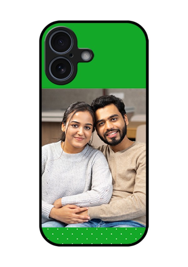 Apple iPhone 17 Custom Glass Phone Case - Green Pattern Design