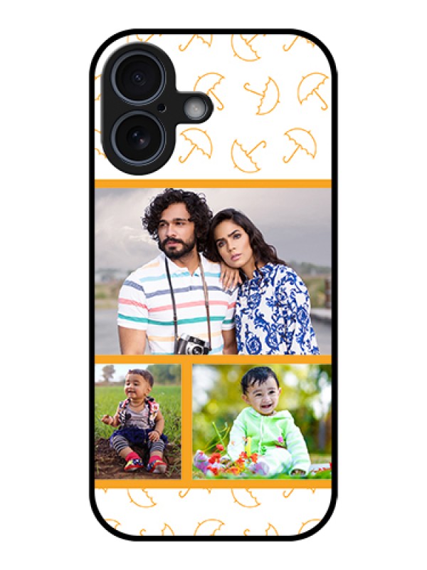 Custom Apple iPhone 17 Custom Glass Phone Case - Yellow Pattern Design