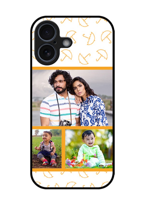 Apple iPhone 17 Custom Glass Phone Case - Yellow Pattern Design