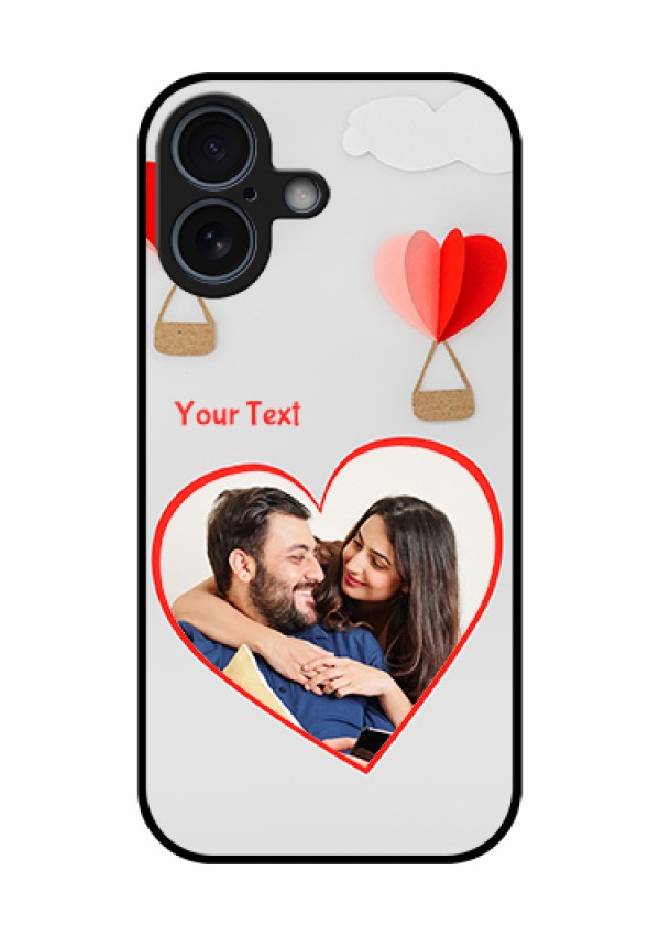 Apple iPhone 17 Custom Glass Phone Case - Parachute Love Design
