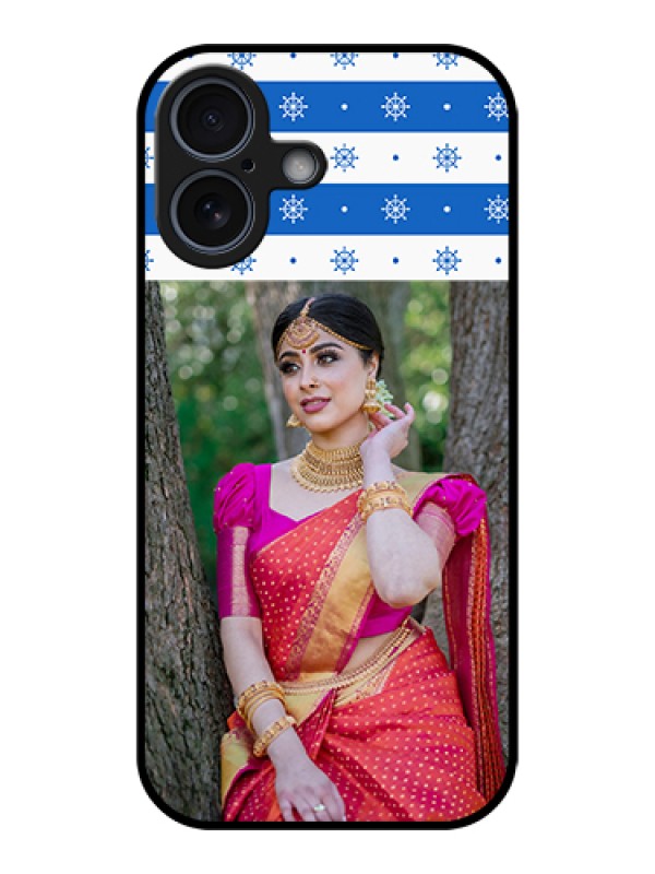 Custom Apple iPhone 17 Custom Glass Phone Case - Snow Pattern Design