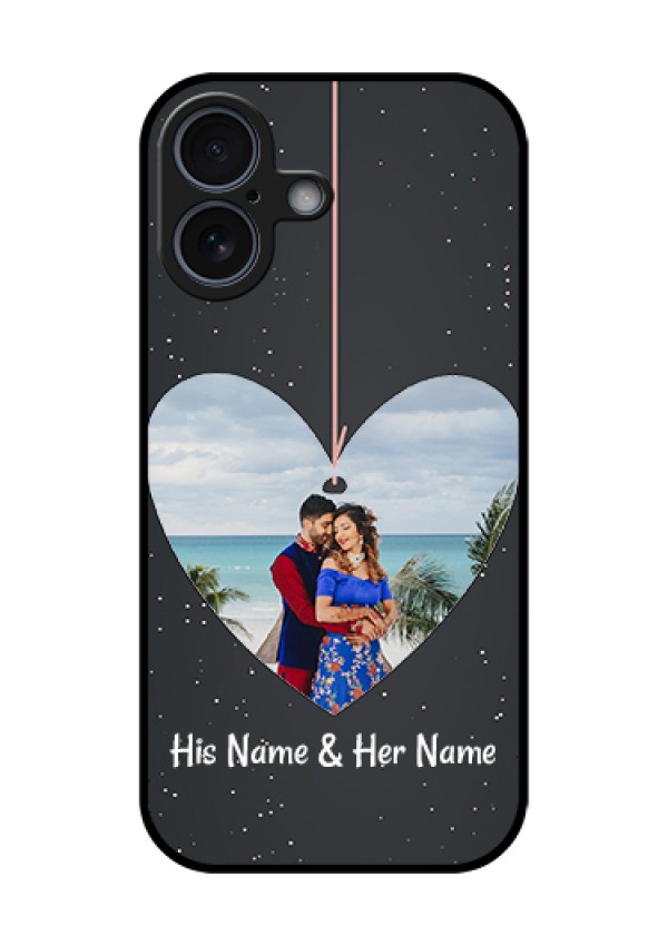 Apple iPhone 17 Custom Glass Phone Case - Hanging Heart Design