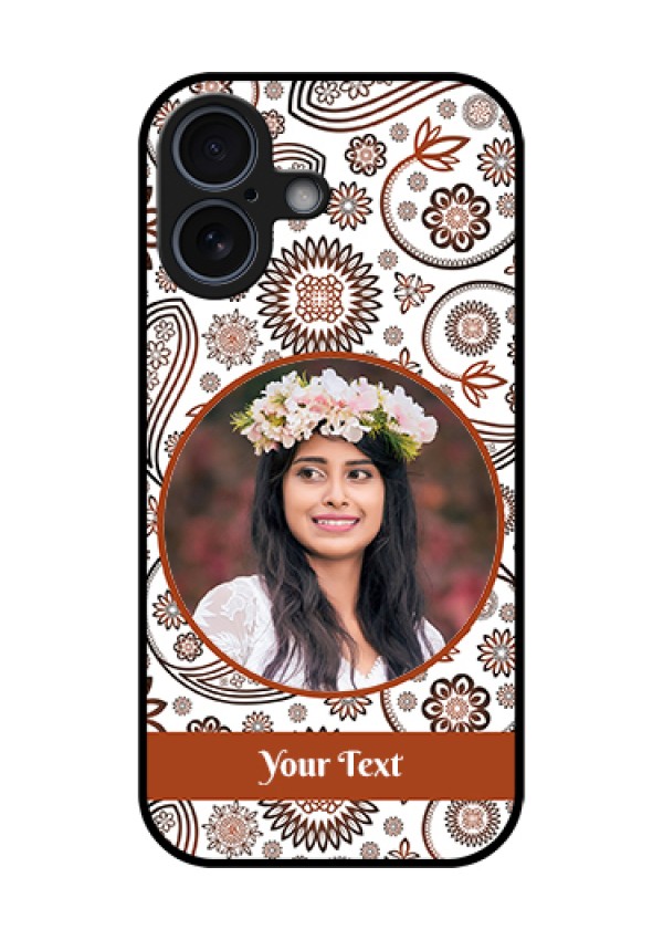 Apple iPhone 17 Custom Glass Phone Case - Abstract Flower Design
