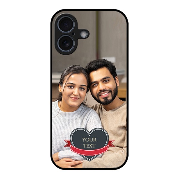 Apple iPhone 17 Custom Glass Phone Case - Just Married Couple Design
