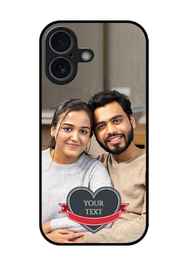 Apple iPhone 17 Custom Glass Phone Case - Just Married Couple Design