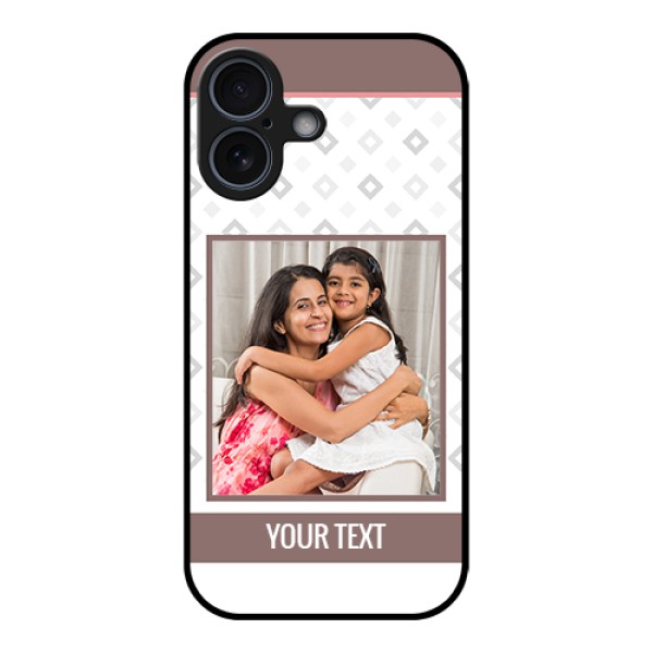 Apple iPhone 17 Custom Glass Phone Case - Simple Diamond Design