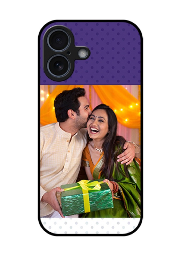 Apple iPhone 17 Custom Glass Phone Case - Violet Colored Pattern Design