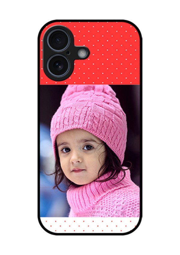 Apple iPhone 17 Custom Glass Phone Case - Red Pattern Design