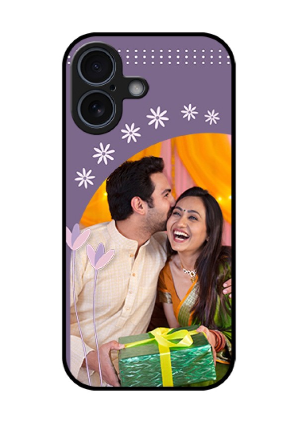 Apple iPhone 17 Custom Glass Phone Case - Lavender Flowers Design