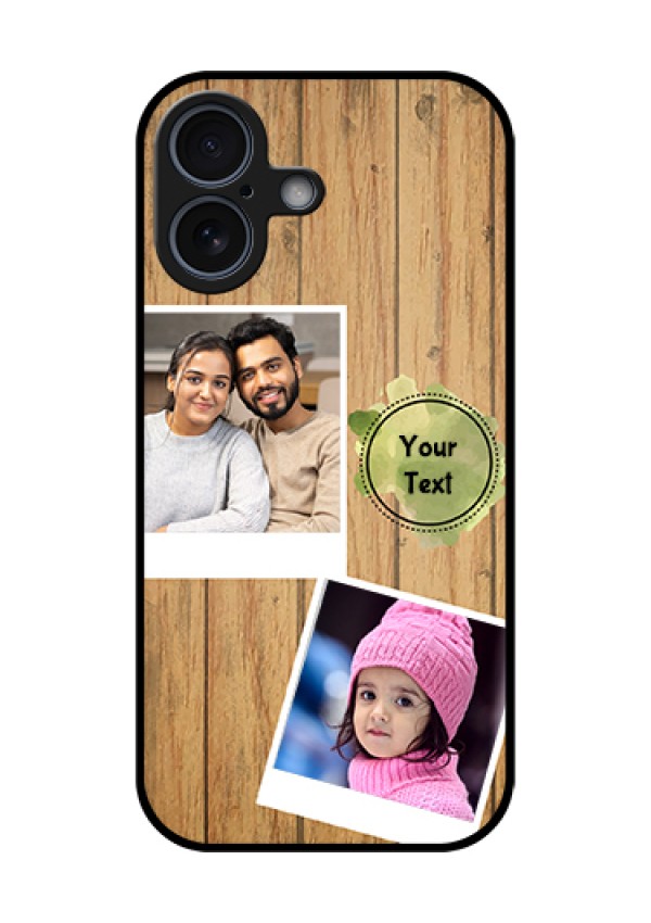 Apple iPhone 17 Custom Glass Phone Case - Wooden Texture Design