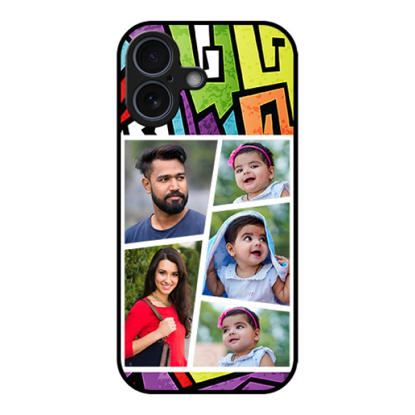 Apple iPhone 17 Custom Glass Phone Case - Graffiti Pattern Design
