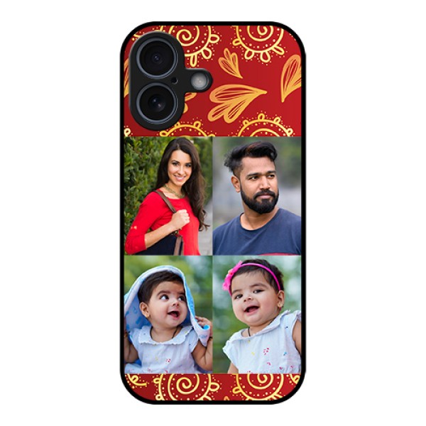 Apple iPhone 17 Custom Glass Phone Case - 4 Image Traditional Design