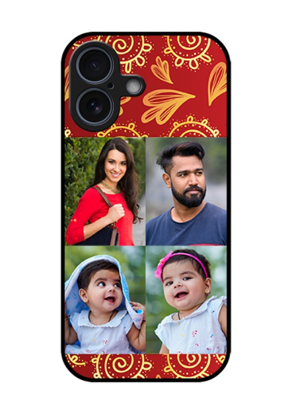 Apple iPhone 17 Custom Glass Phone Case - 4 Image Traditional Design