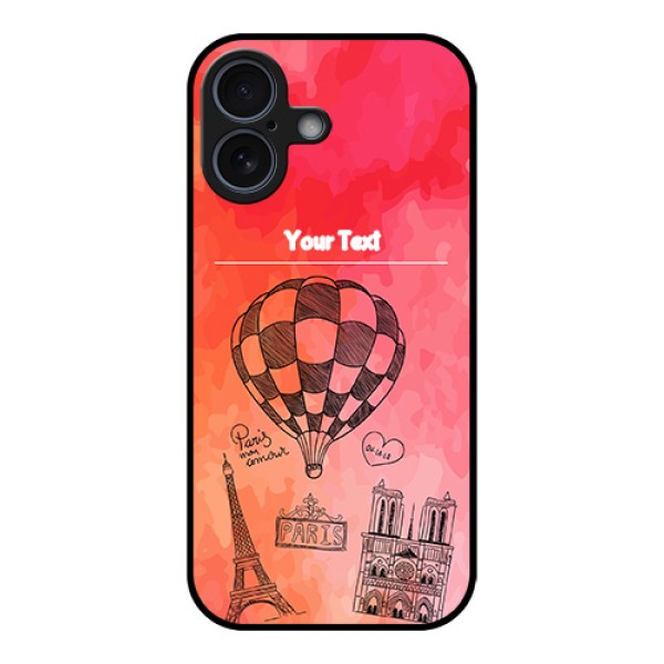 Apple iPhone 17 Custom Glass Phone Case - Paris Theme Design Apple iPhone 17 Custom Glass Phone Case - Paris Theme Design