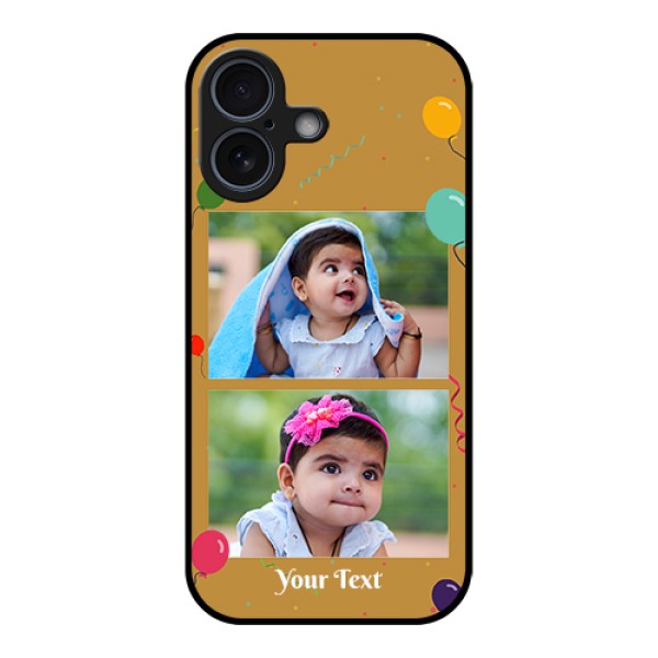 Apple iPhone 17 Custom Glass Phone Case - Image Holder With Birthday Celebrations Design Apple iPhone 17 Custom Glass Phone Case - Image Holder With Birthday Celebrations Design