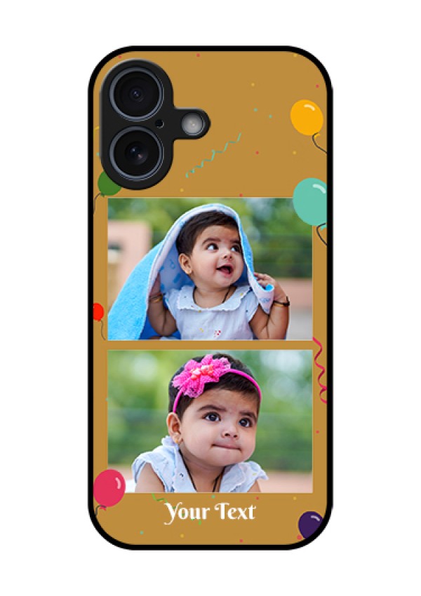 Apple iPhone 17 Custom Glass Phone Case - Image Holder With Birthday Celebrations Design