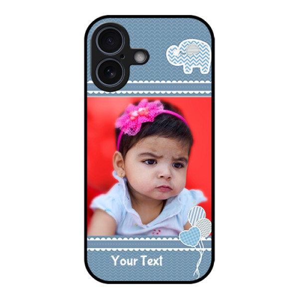 Apple iPhone 17 Custom Glass Phone Case - With Kids Pattern Design
