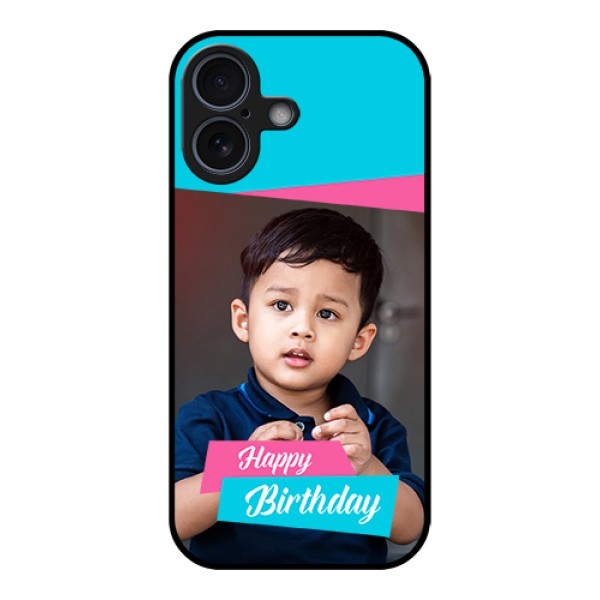 Apple iPhone 17 Custom Glass Phone Case - Image Holder With 2 Color Design Apple iPhone 17 Custom Glass Phone Case - Image Holder With 2 Color Design