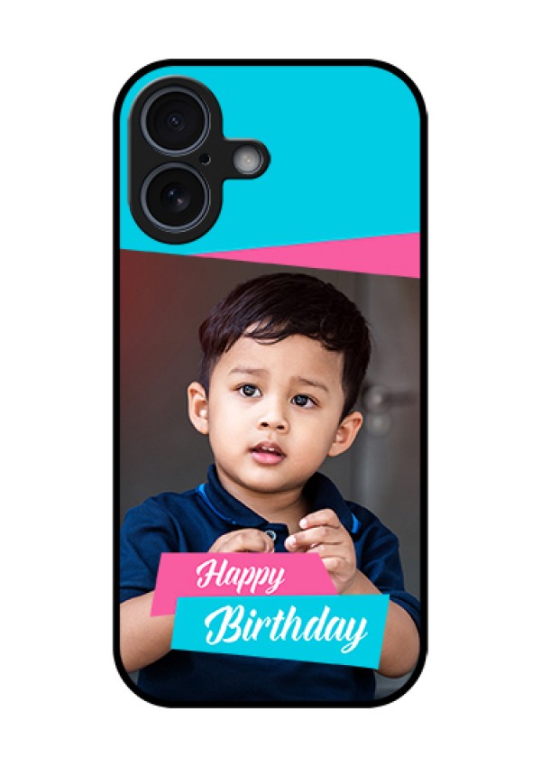 Apple iPhone 17 Custom Glass Phone Case - Image Holder With 2 Color Design